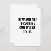 Mijn favoriete soort cardio is een spel van 'achte bedankkaart (Voorkant / Achterkant)