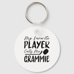 Mijn favoriete speler noemt me Grammie Hockeyspele Sleutelhanger
