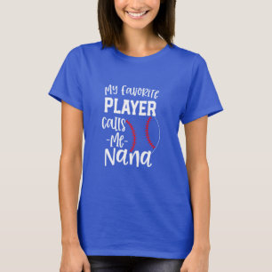 Mijn favoriete speler noemt me Nana Baseball cadea T-shirt