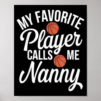 Mijn favoriete speler noemt me Nanny Basball Poster