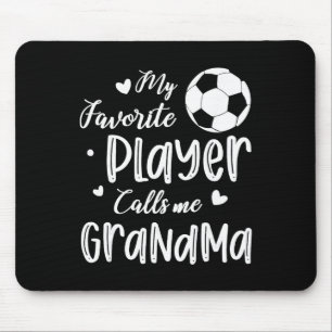 Mijn favoriete speler noemt me oma-voetbalspeler muismat