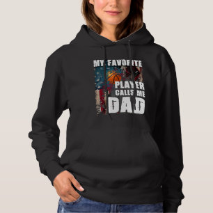 Mijn favoriete speler noemt me pap Basketball Hoodie