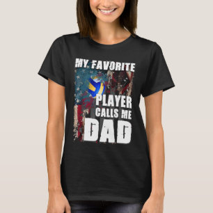 Mijn favoriete speler noemt me papa Volleyball T-shirt