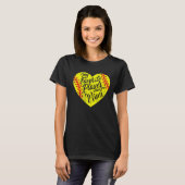 Mijn favoriete speler roept me Mimi Softball Heart T-shirt (Voorkant volledig)