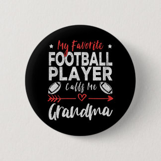 Mijn favoriete speler van het Football roept me om Ronde Button 5,7 Cm