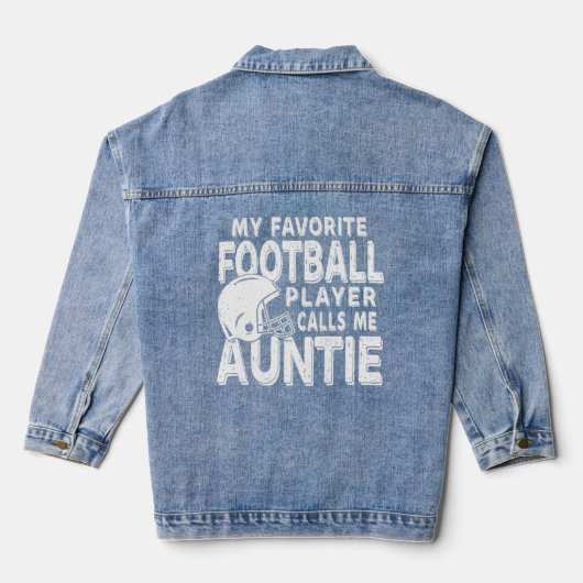 Mijn favoriete speler van het Football roept me ta Denim Jacket (Achterkant)