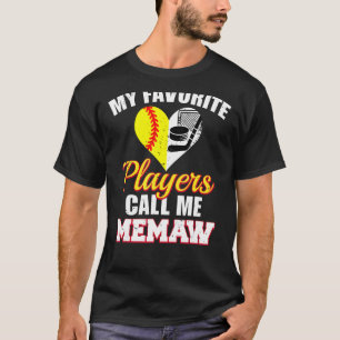 Mijn favoriete spelers noemen me Memaw Softball Ho T-shirt