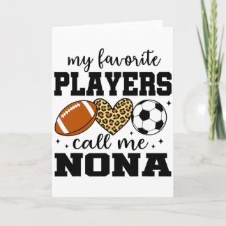 Mijn favoriete spelers noemen me Nona Footll-voetb Kaart