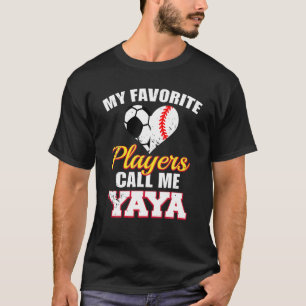 Mijn favoriete spelers noemen me Yaya Soccer Baseb T-shirt