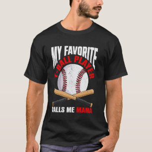 Mijn favoriete T-Ball speler noemt me Mama Basebal T-shirt