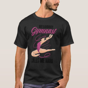 Mijn favoriete turner noemt me Nana Gymnastics Gra T-shirt