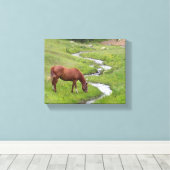 "Mijn favoriete" uitgerekte canvas print (Insitu (Houten vloer))