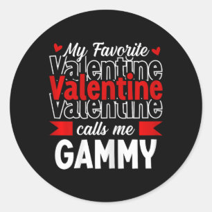 Mijn favoriete Valentijnsdag Bel me Gammy Gelukkig Ronde Sticker