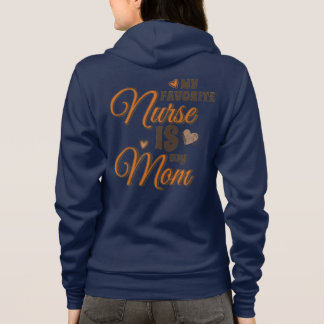Mijn favoriete verpleegster is mijn moeder Retro V Hoodie