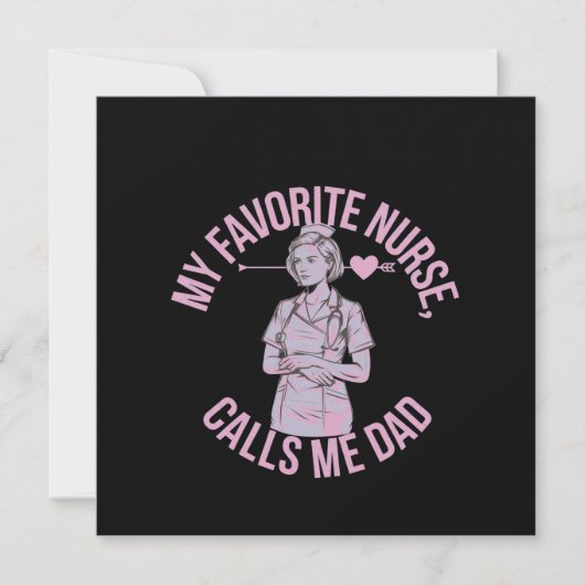 Mijn favoriete verpleegster noemt me papa De perfe Kaart (Voorkant)