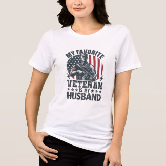 Mijn favoriete veteraan is mijn man Tri-Blend shirt