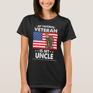 Mijn favoriete veteraan is mijn oom trots oom oom t-shirt
