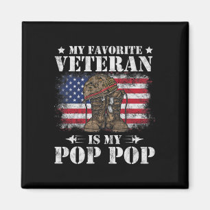 Mijn favoriete veteraan is mijn Pop Pop trotse zoo Magneet