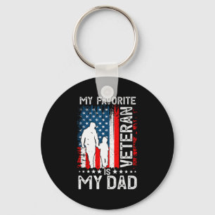 Mijn favoriete veteraan is mijn vader Papa Bedankt Sleutelhanger