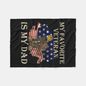 Mijn favoriete veteraan is mijn vaders dag. fleece deken (Voorkant (Horizontaal))