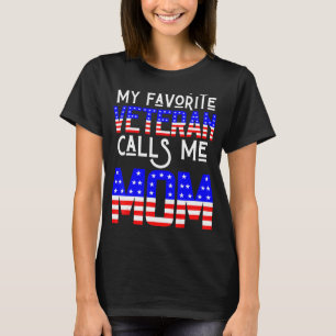 Mijn favoriete veteraan noemt me mama veteranen mo t-shirt