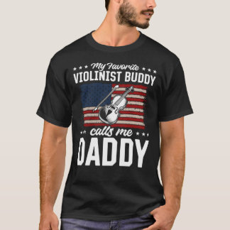 Mijn favoriete violist vriend noemt me papa violen t-shirt