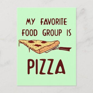 Mijn favoriete voedingsgroep is Pizza Briefkaart