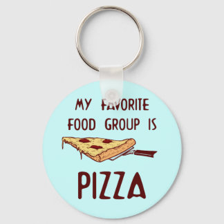 Mijn favoriete voedingsgroep is Pizza Sleutelhanger