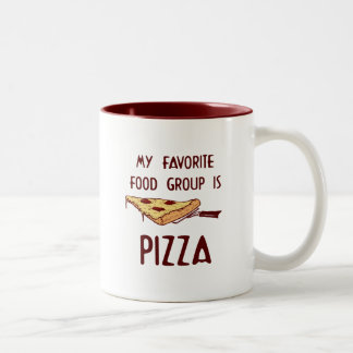 Mijn favoriete voedingsgroep is Pizza Tweekleurige Koffiemok