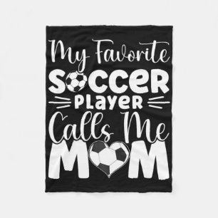 Mijn favoriete voetballer noemt me mama Schattige Fleece Deken