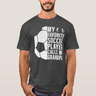 Mijn favoriete voetballer noemt me opa grappig F T-shirt
