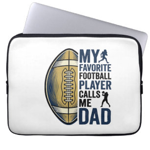 Mijn favoriete voetballer noemt me papa shirt Des Laptop Sleeve