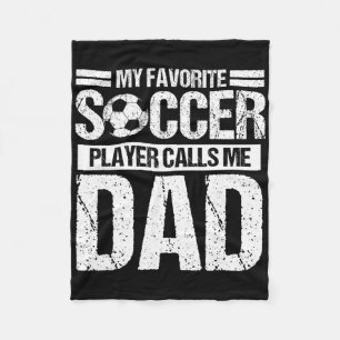 Mijn favoriete voetballer noemt me papa zoon fleece deken
