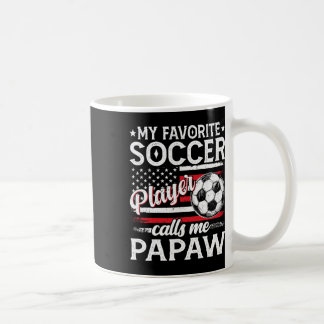 Mijn favoriete voetballer noemt me Papaw Us Flag  Koffiemok