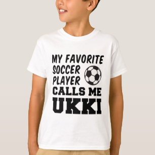 Mijn favoriete voetballer noemt me Ukki Fins Opa T-shirt