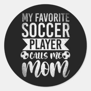 Mijn favoriete voetballer roept me de Voetbal Ronde Sticker