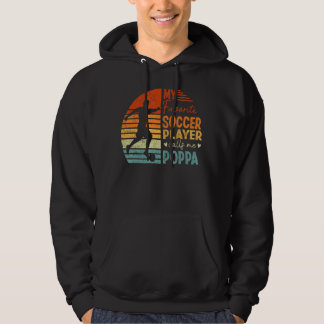 Mijn favoriete voetballer roept me Poppa-Vintage Hoodie