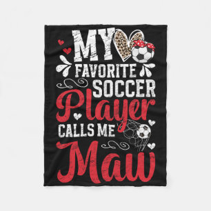 Mijn favoriete voetbalspeler Maw Voetbal Maw oma Fleece Deken