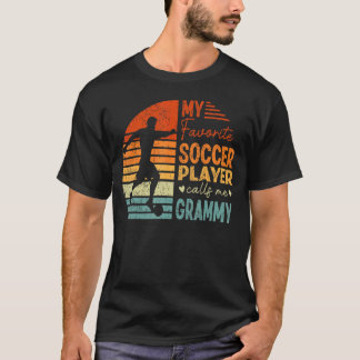 Mijn favoriete voetbalspeler roept me Grammy Vinta T-shirt