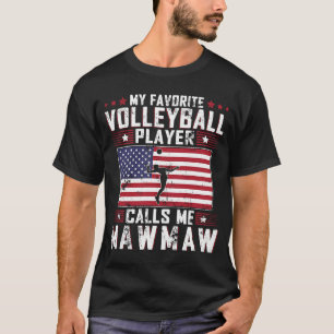 Mijn favoriete Volleybalspeler roept me Mawmaw Mot T-shirt