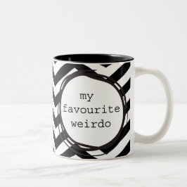 Mijn favoriete weirdo tweekleurige koffiemok