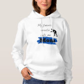 Mijn favoriete wrestler noemt me mam, blauw hoodie (Voorkant)