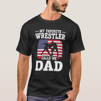 Mijn favoriete wrestler noemt me papa de vlag van  t-shirt