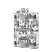 Mijn favoriete zwart-wit patchwork poppen heupfles (Links)