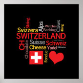 Mijn favoriete Zwitserse Dingen Grappig Poster (Voorkant)