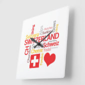 Mijn favoriete Zwitserse dingen grappig Vierkante Klok (Hoek)