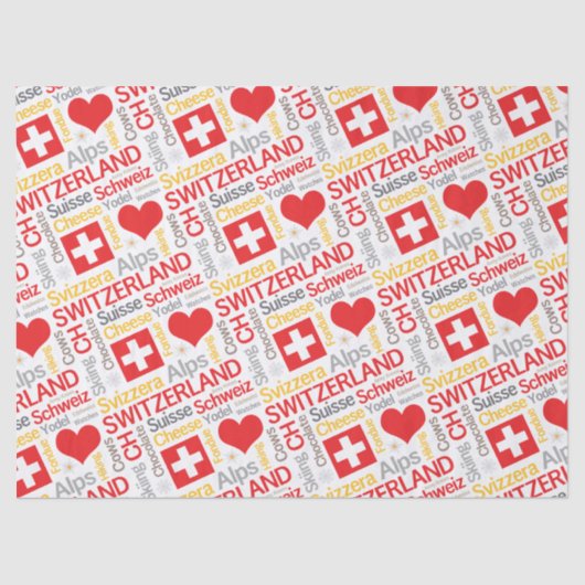 Mijn favoriete Zwitserse dingen Tissuepapier (Voorkant)