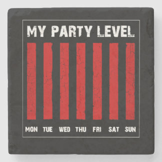 Mijn feestniveau, blije mensen, gelukkige persoon stenen onderzetter