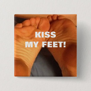 MIJN FEET. VIERKANTE BUTTON 5,1 CM