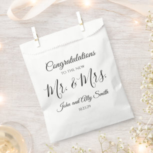 Mijn felicitaties aan de nieuwe heer en mevrouw Fa Bedankzakje